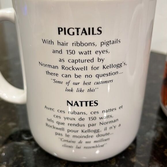 Vintage Kellogg's Kids Norman Rockwell Corn Flakes Mugs - Set of Two - Picture 7 of 8